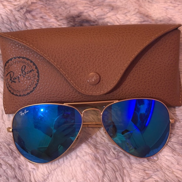 Ray-Ban Blue Flash Aviators, Gold frame - Picture 3 of 9